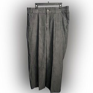 Lee Just Waistband Women’s Pants Size 16 dark Gray Straight Leg Stretch trousers